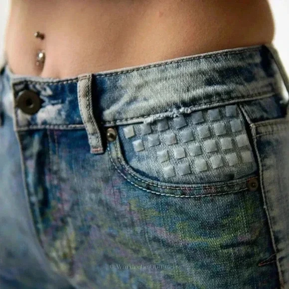 Bethany Mota for Aeropostale Denim High Rise Shorty Shorts - Picture 8 of 8